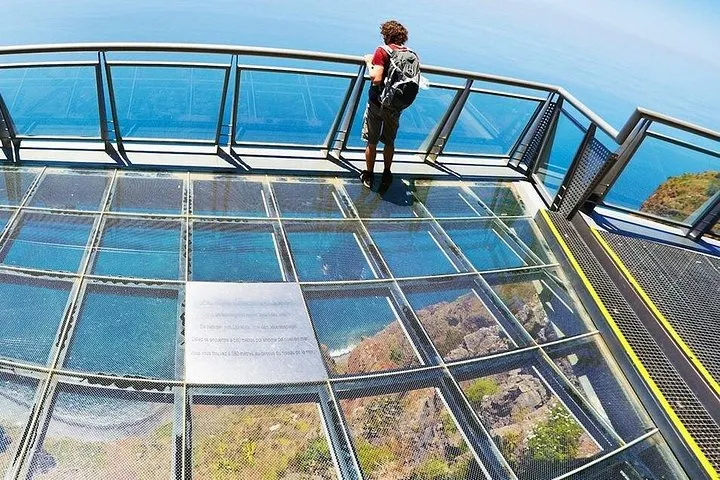 The Cabo Girão viewpoint, with its famous suspended glass platform - called skywalk.