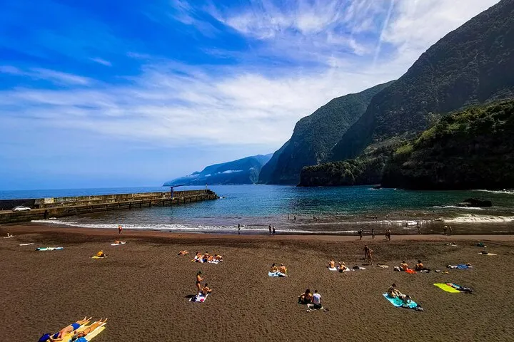 Black sand beach