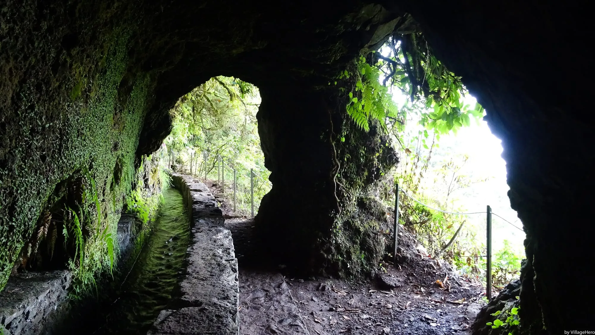 A tunnel on the Levada do Caldeirão Verde
